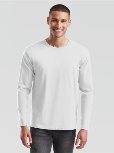 Fruit of the loom, ICONIC 195 RINGSPUN PREMIUM LONG SLEEVE T dukseica, bela XS