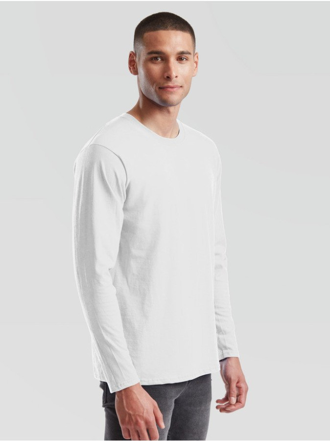Fruit of the loom, ICONIC 195 RINGSPUN PREMIUM LONG SLEEVE T dukseica, bela XS
