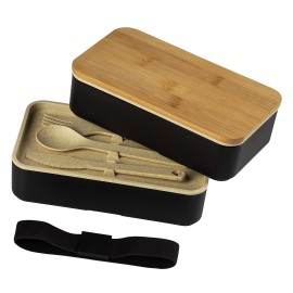 MISO, eco lunch box, 2 x 500 ml, black
