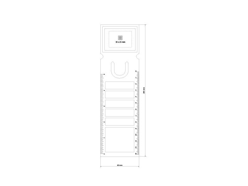 SCALA, cardboard page marker, with stickers, black