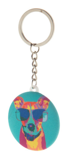 KeyBadge RPET Mini pin button keyring