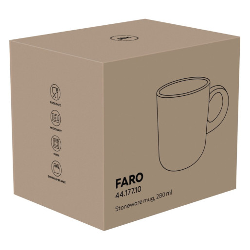 FARO, keramička šolja, 280 ml, crna
