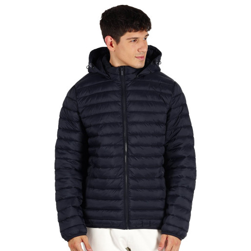 LIBERTY JACKET MEN, light padded jacket with hood, blue