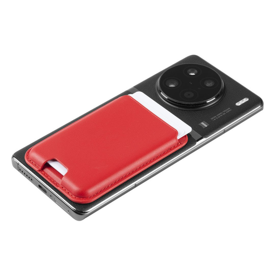 BECCO, phone card holder with magnets, red