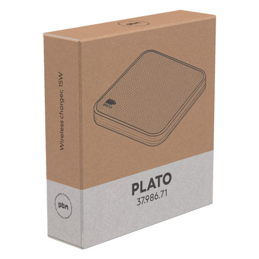 PLATO, wireless charger, 15w, beige