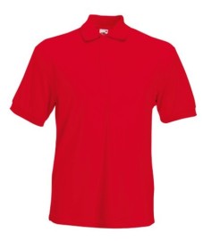 Fruit of the Loom, 65/35 Heavy Polo, Men's Polo Shirt, Red, M