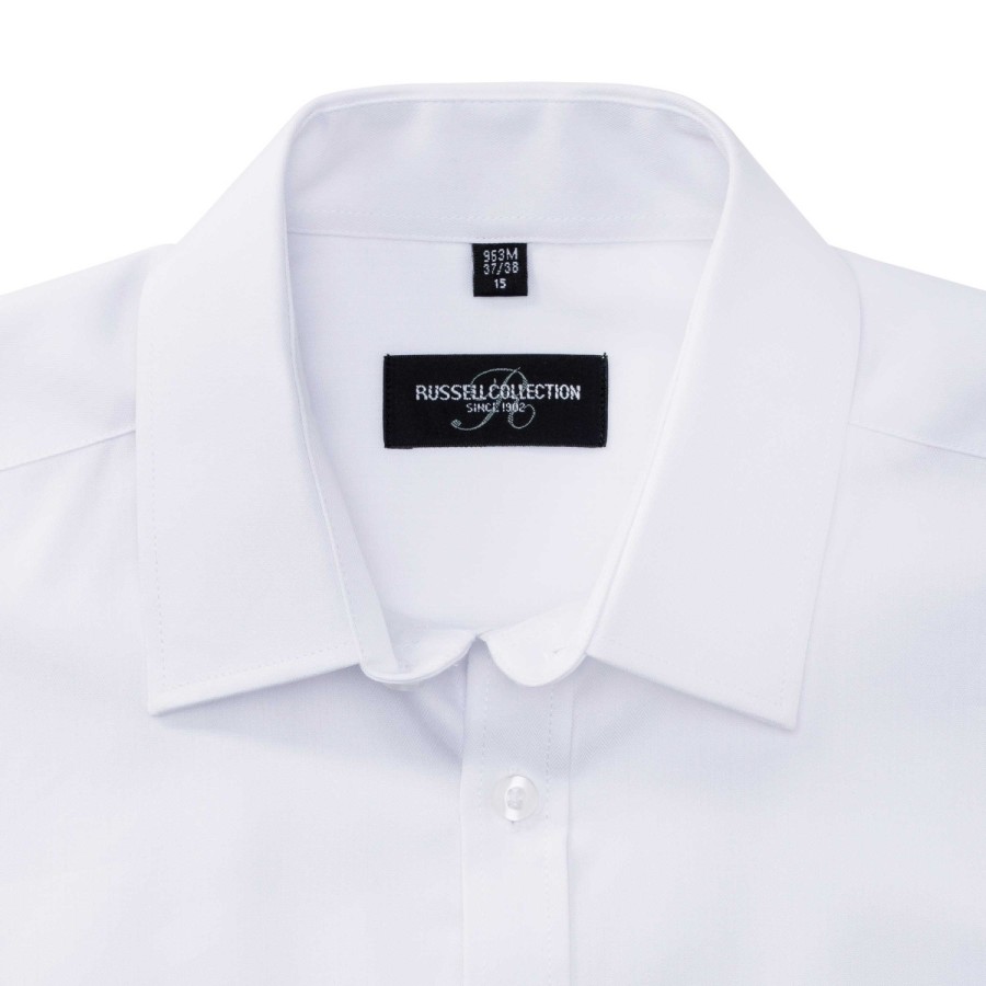 RUSSELL men's short sleeve shirt HERRINGBONE