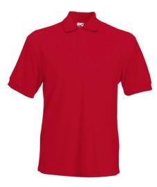 Fruit of the Loom, 65/35 Heavy Polo, Men's Polo Shirt, Red, L