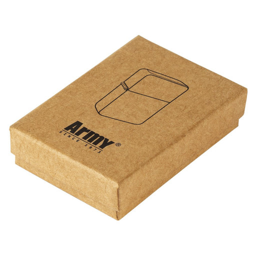 ARMY 100, metal lighter in a gift box, red