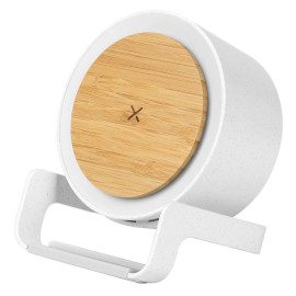 REFLECTOR, bluetooth speaker 3w, wireless charger 15w and mobile phone stand, white