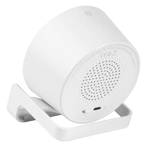 REFLECTOR, bežični zvučnik 3w,  bežični punjač 15w i držač za telefon, beli