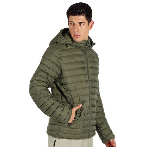 LIBERTY JACKET MEN, light padded jacket with hood, olive