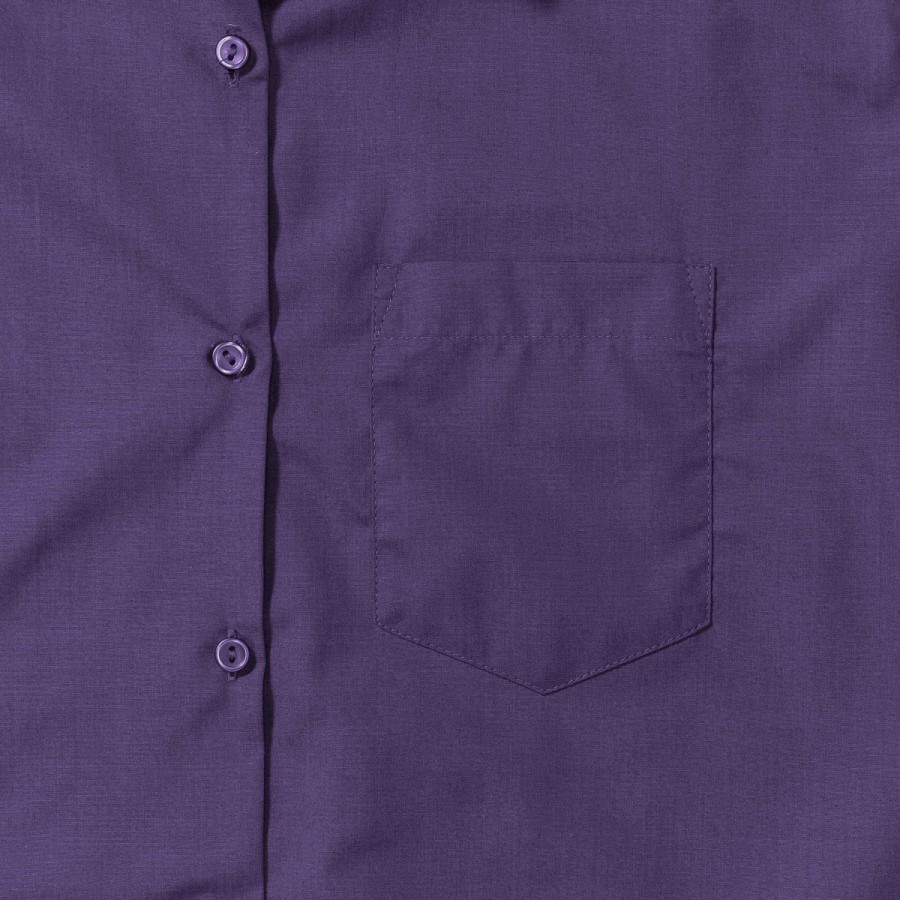 RUSSELL Women's Long Sleeved POLYCOTTON EASY CARE POPLIN Shirt