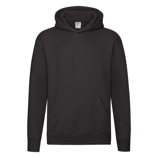 Fruit of the Loom, Premium Hooded Sweat, Men's Hooded Sweatshirt, Black, S