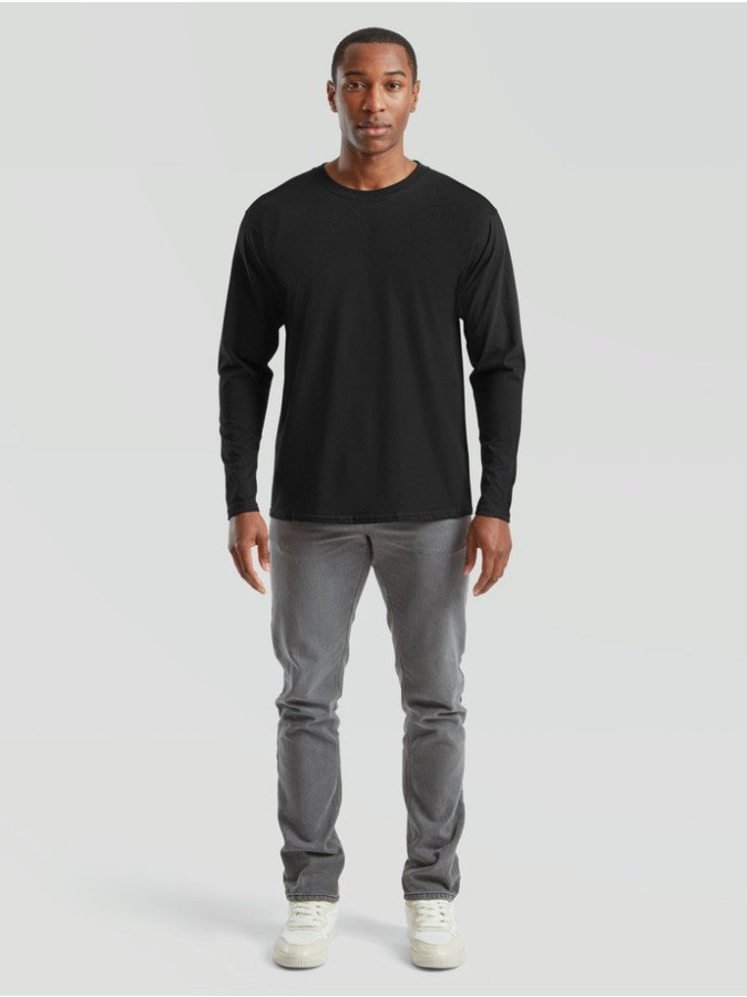 Fruit of the loom, ICONIC 195 RINGSPUN PREMIUM LONG SLEEVE T dukseica, crna XS