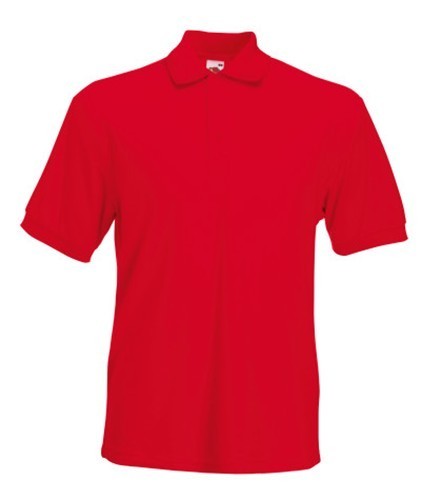 Fruit of the Loom, 65/35 Heavy Polo, men's polo shirt, red, 3XL