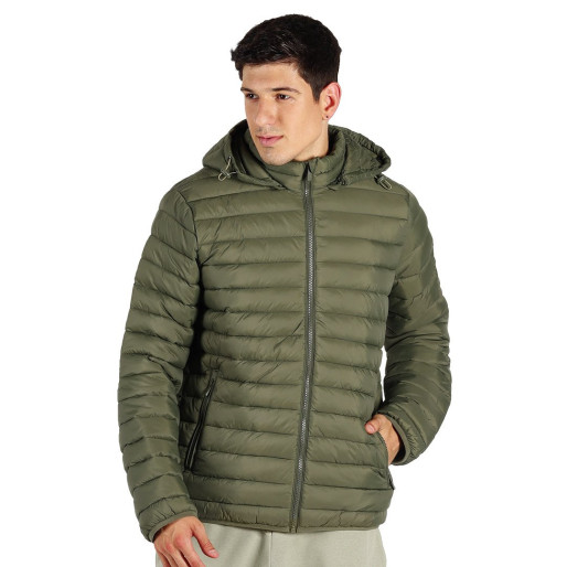 LIBERTY JACKET MEN, light padded jacket with hood, olive