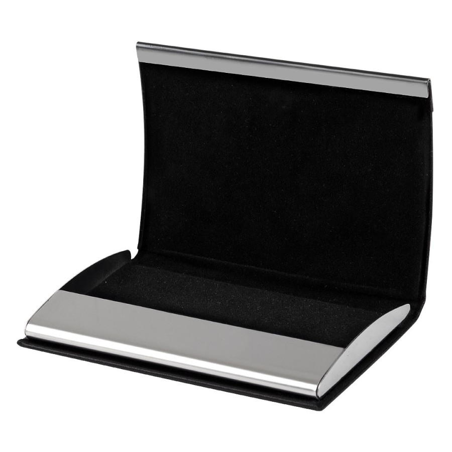 RIVERA, name card holder, leather effect, black