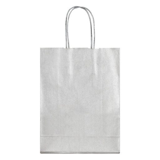 LOLA MINI, papirna kesa, srebrna