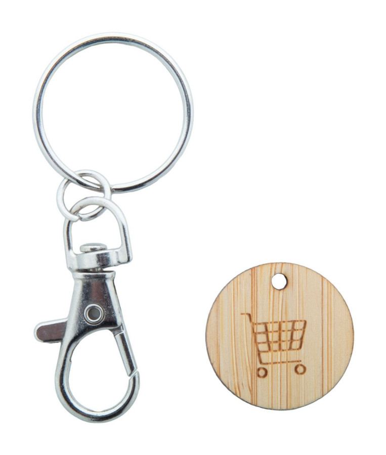 Boomarket trolley coin keyring