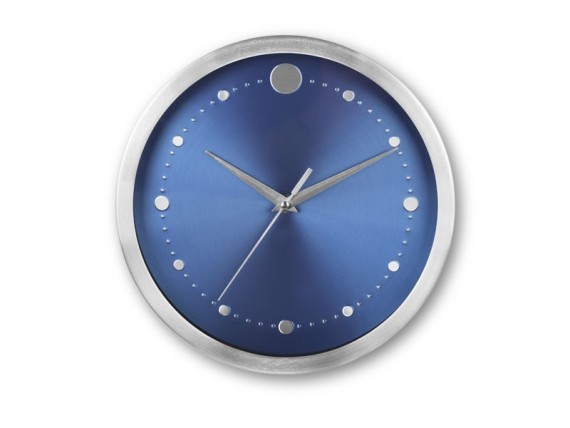 TWINGO, aluminum wall clock, blue