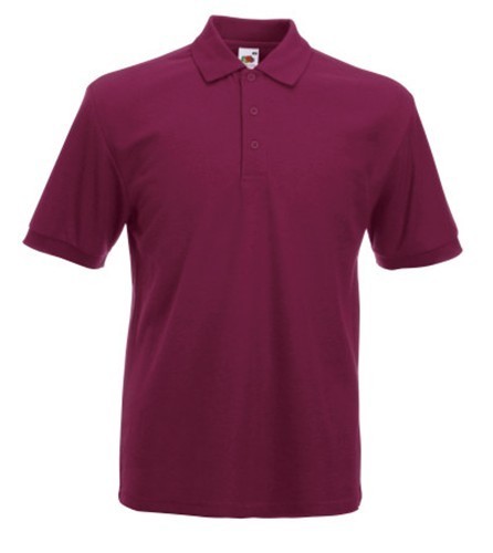 Fruit of the Loom, 65/35 Heavy Polo, Men's Polo Shirt, Burgundy, 3XL