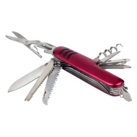 EXPERT, multifunctional knife, 11 functions, red