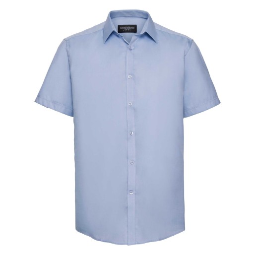 RUSSELL men's short sleeve shirt HERRINGBONE