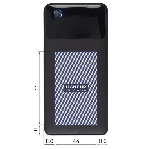 INTERVAL 10, power bank, 10.000 mah, black