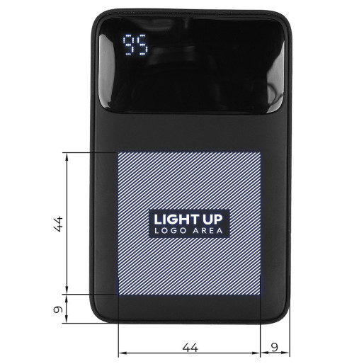 FARAD PD, power bank with magnet, 5.000 mah, wireless charger, 15w, black