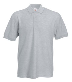 Fruit of the Loom, 65/35 Heavy Polo, Men's Polo Shirt, Ash Gray, M