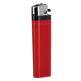 DOMINO, flint lighter, disposable, red