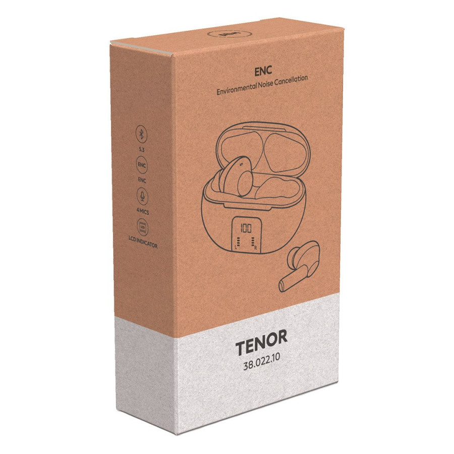 TENOR, wireless stereo earbuds, black