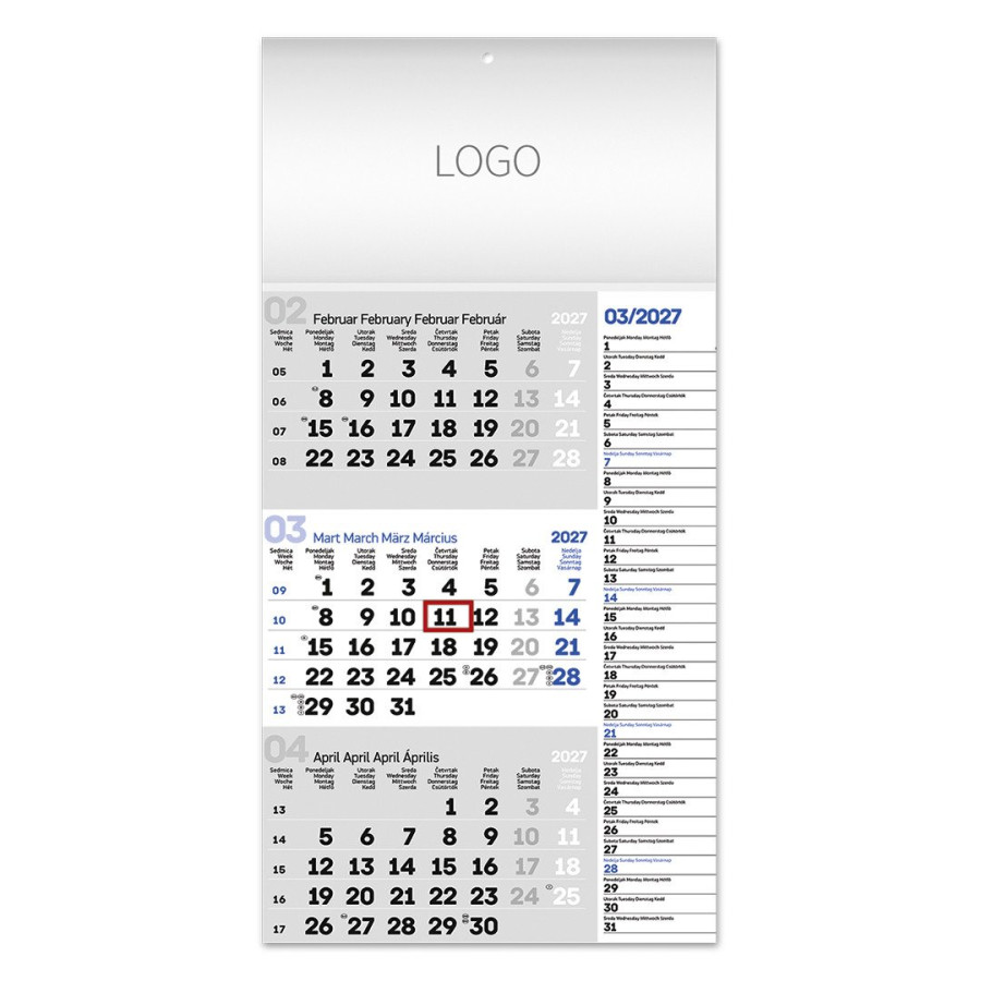 POSLOVNI 85, wall calendar, 12 pages, a3 format