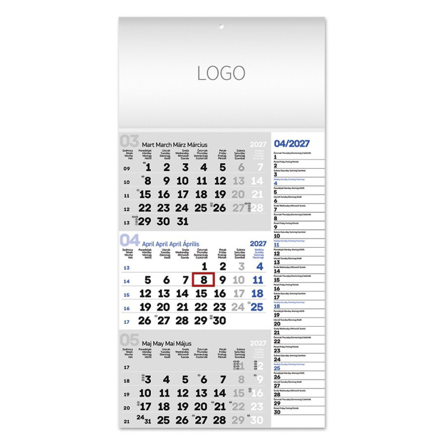 POSLOVNI 85, wall calendar, 12 pages, a3 format