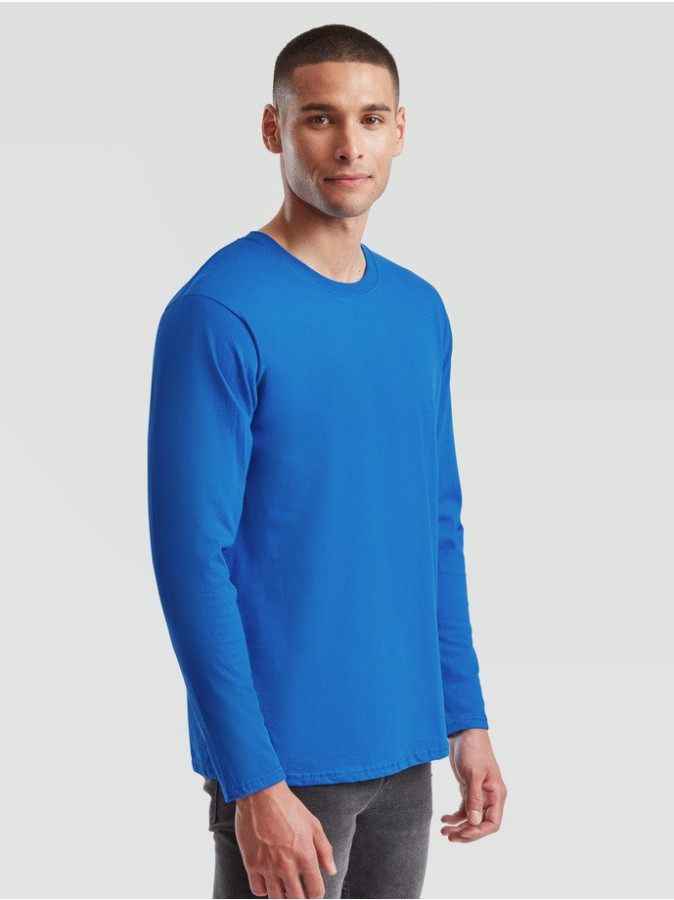 Fruit of the loom, ICONIC 195 RINGSPUN PREMIUM LONG SLEEVE T dukseica, rojal plava S