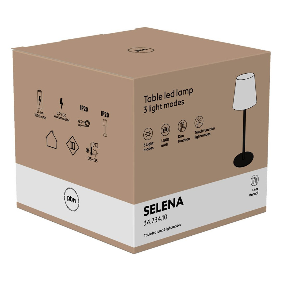 SELENA, led table lamp, black