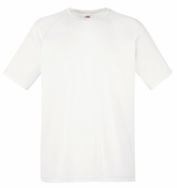 Fruit of the Loom, Performance, Men's Sports Polyester T-shirt, White, M