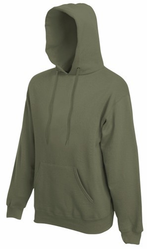 Fruit of the Loom, Premium Hooded Sweat, Men's Hooded Hoodie, Olive Green, 2XL