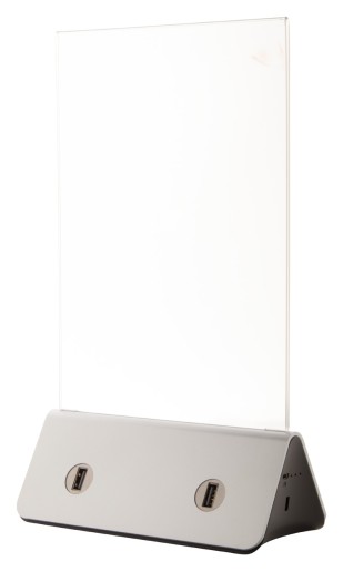 Tandem menu holder with power bank