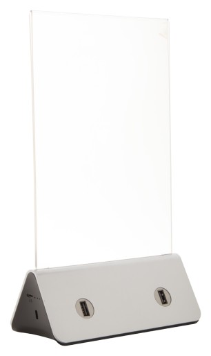 Tandem menu holder with power bank