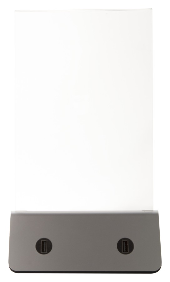 Tandem menu holder with power bank
