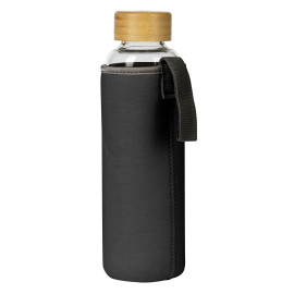 ICE, sports bottle with neoprene pouch, 600 ml, black