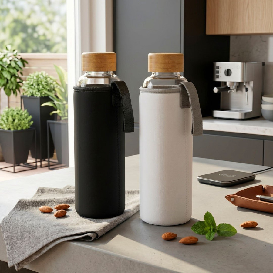 ICE, sportska boca sa neopren navlakom, 600 ml, crna