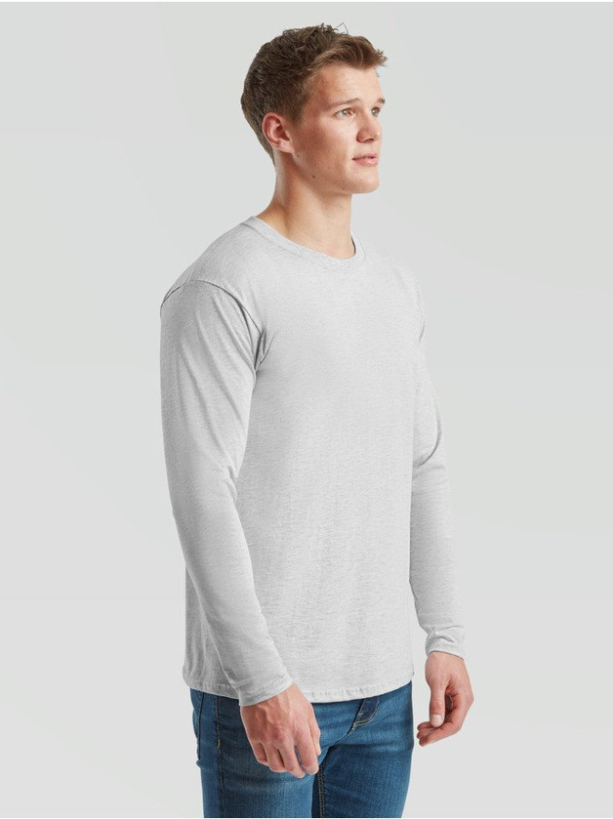 Fruit of the loom, ICONIC 195 RINGSPUN PREMIUM LONG SLEEVE T dukseica, pepeljasto siva S