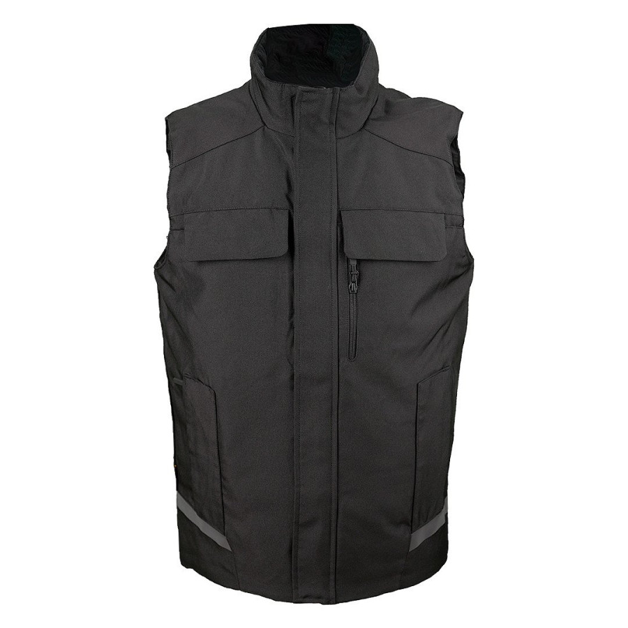 GRANIT VEST, workwear bodywarmer, black