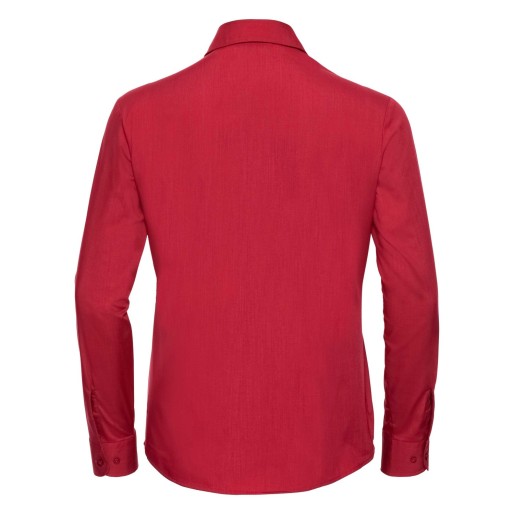 RUSSELL Women's Long Sleeved POLYCOTTON EASY CARE POPLIN Shirt