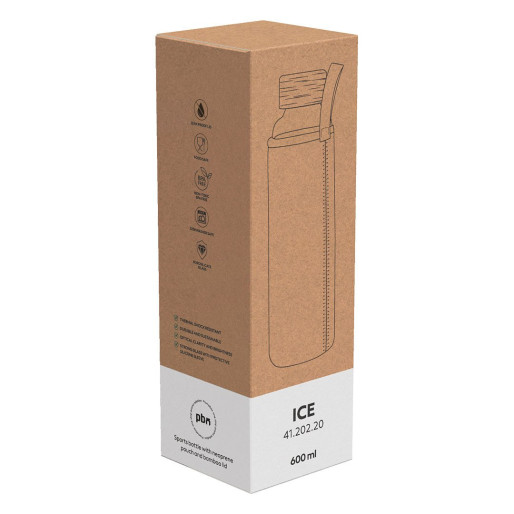 ICE, sportska boca sa neopren navlakom, 600 ml, plava