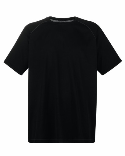 Fruit of the Loom, Performance, Men's Sports Polyester T-Shirt, Black, L