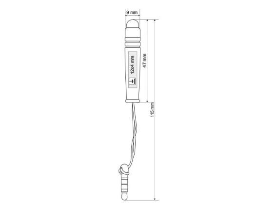 STING, plastic jack for mobile phone, black